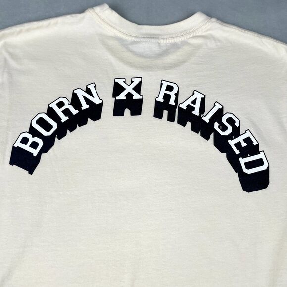 Born X Raised Blockbuster T Shirt Cream Mens L Streetwear Skate Exclusive Crew - Picture 6 of 10